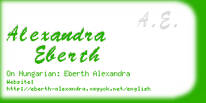 alexandra eberth business card